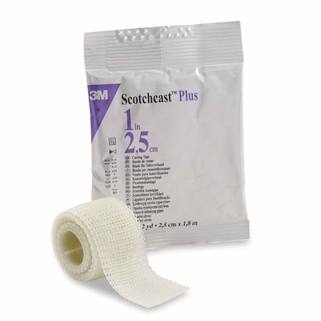 3M Scotchcast Cast Tape 1 X 72 Inch Fiberglass / Resin White,  82001